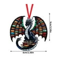 thumbnail image 3 of Christmas Acrylic Book Hanger Ornament Festive 2D Holiday Unique Design For Bookshelves Idea, 3 of 6