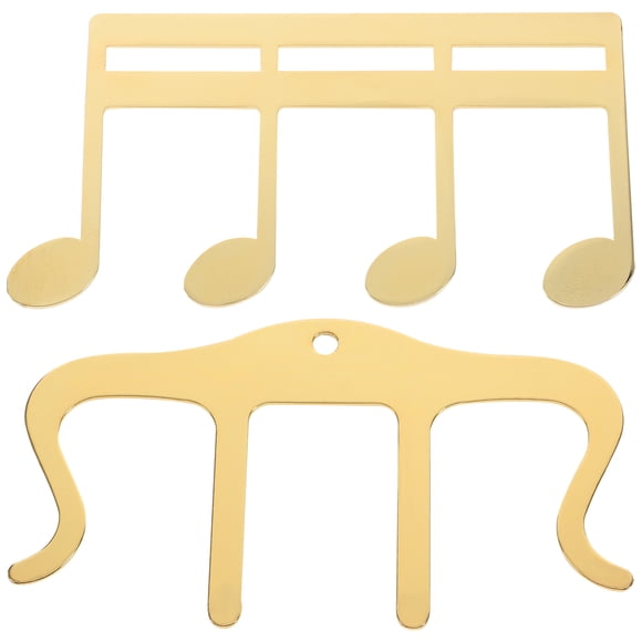 BRIGHTFUFU 2Ud Soporte Para Partituras Musicales De Hierro Dorado Resistente Ideal Para Músicos Y