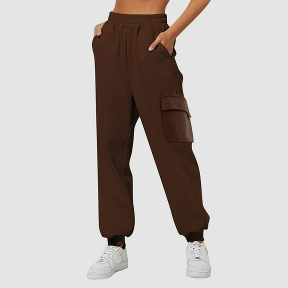 Womens Trousers Women's Pants Casual Brown Work Pants for Women Comfortable Pants for Women for Work Women High Waisted Pants with Pockets Fall Pants