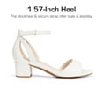 thumbnail image 3 of DREAM PAIRS Girls Sandals High Heels Princess Wedding Party Ankle Strap Dress Chunky Pump Shoes Open Toe, 3 of 6