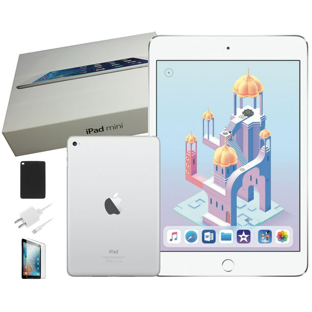 Trivial Mob rødme Refurbished Apple iPad Mini 4th Generation 7.9-inch, 32GB, Silver,  Unlocked, Free 2-DAy Shipping, and Bundle Included: Case, Tempered Glass,  and Generic Charger - Walmart.com
