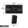 thumbnail image 6 of La Crosse Clock Daily Flip Black Tabletop Alarm Clock with Calendar, 636-379B, 6 of 6