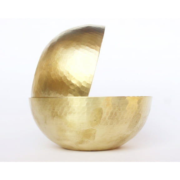 De Kulture Works Solid 100% Pure Brass Bowl 5 inches Diameter Set of 2 Ideal for Serving