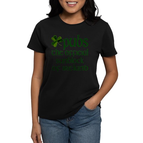 CafePress - Irish Sunblock Women's Dark T Shirt - Women's Traditional Fit Dark T-Shirt