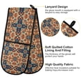 thumbnail image 4 of Dailycode Double Sided Oven Mitt with Loop Heat Resistant Kitchen Long Potholders 7" x 35" Chic Mandala, 4 of 6