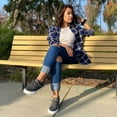 thumbnail image 6 of JENN ARDOR Women Low Top Canvas Sneakers Elastic Belt Walking Shoes, 6 of 6