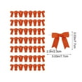 thumbnail image 3 of Ribbon Twist Tie Bows 50Pcs Mini Pretied Premade Craft Bows for Treat Bags Gift Wrapping Basket Wedding Baby Shower Brithday Party Supplies (Orange), 3 of 6