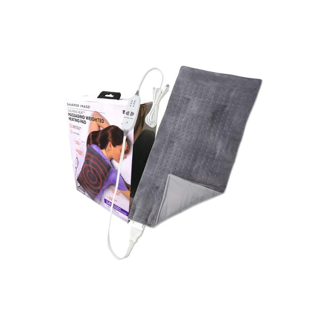 Calming Heat Massaging Weighted Heating Pad by Sharper Image Weighted