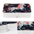 thumbnail image 4 of Unicorn PU Leather Jewelry Stand Bracelet Holder Organizer Box with Removable Compartment, Portable, 4 of 6