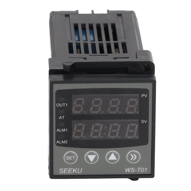 Controlador De Temperatura PID, Instalación Fácil DC 24V Medidor De Control De Temperatura Digital De Doble Pantalla Para Impresión Para Materiales De Construcción