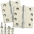 thumbnail image 2 of Embassy 4.5” x 4.5” Door Hinge Heavy Duty Hinges Polished Nickel Finish with Acorn Finials, 2 of 9