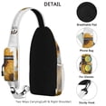 thumbnail image 3 of Retro Sunflower Graphic Sling Bag with Adjustable Strap, Multiple Compartments, Lightweight Durable Crossbody Backpack for Daily Commuting, Gym, Travel, 3 of 6