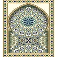 thumbnail image 3 of Turkish Pattern Twin Size Duvet Cover Set, Arabic Arch and Frame with Geometric Details Stars and Triangles, Decorative 2 Piece Bedding Set with 1 Pillow Sham, Caramel Green Indigo, by Ambesonne, 3 of 3