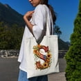 thumbnail image 6 of COMIO Initial S Sunflower Tote Bag Canvas Tote Bag for Women 14.1x15.7in, 6 of 6