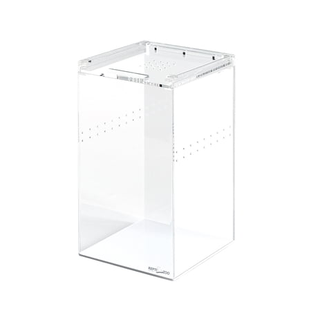 REPTIZOO Magnetic Acrylic Reptile Cage 5.5 x5.5 x9.5  Nano Tall Enclosure Transparent Reptile Breeding Box