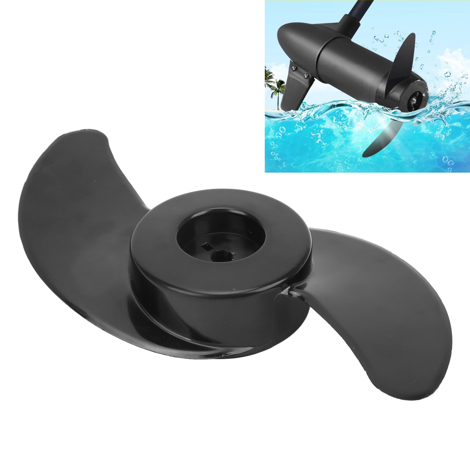 Domqga Outboard Propeller,2 Blades Propeller Kit Electric Trolling