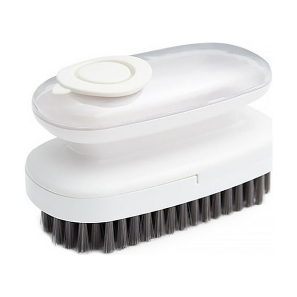 Inteprter Cepillo dispensador de Palma para limpieza de fregadero de cocina con dispensador, cepillos reutilizables de plástico para fregar ropa Suministros de limpieza para el hogar