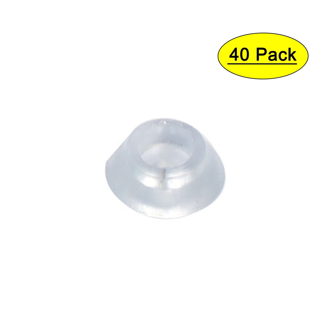 Furniture Table Conical Shape Leg Tip End Cap Feet Pad Clear 19mm Dia 40pcs