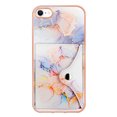thumbnail image 6 of For iPhone 7 / 8 / SE 2022 & 2020 Marble Patterned Case with Card Holder, Back Folio Kickstand PU Leather + Soft Crystal Bumper Edge, Magnetic Clasp Back Cover,Marble #1, 6 of 6