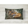 thumbnail image 2 of Carolines Treasures BDBA0283PW1216 A Family of Foxes at Home Fabric Decorative Pillow 12H x16W multicolor, 2 of 3