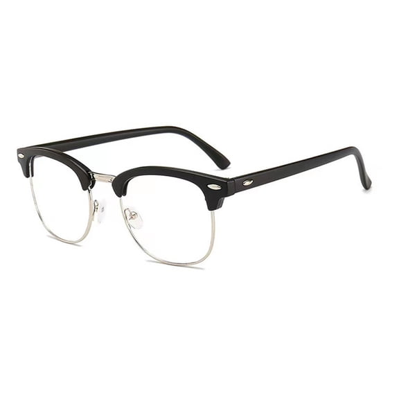 Vintage Browline Anti-Blue Light Glasses for Women & Men, Classic Half Frame Computer Eyewear, Stylish Retro Optical Glasses for Work & Daily Wear