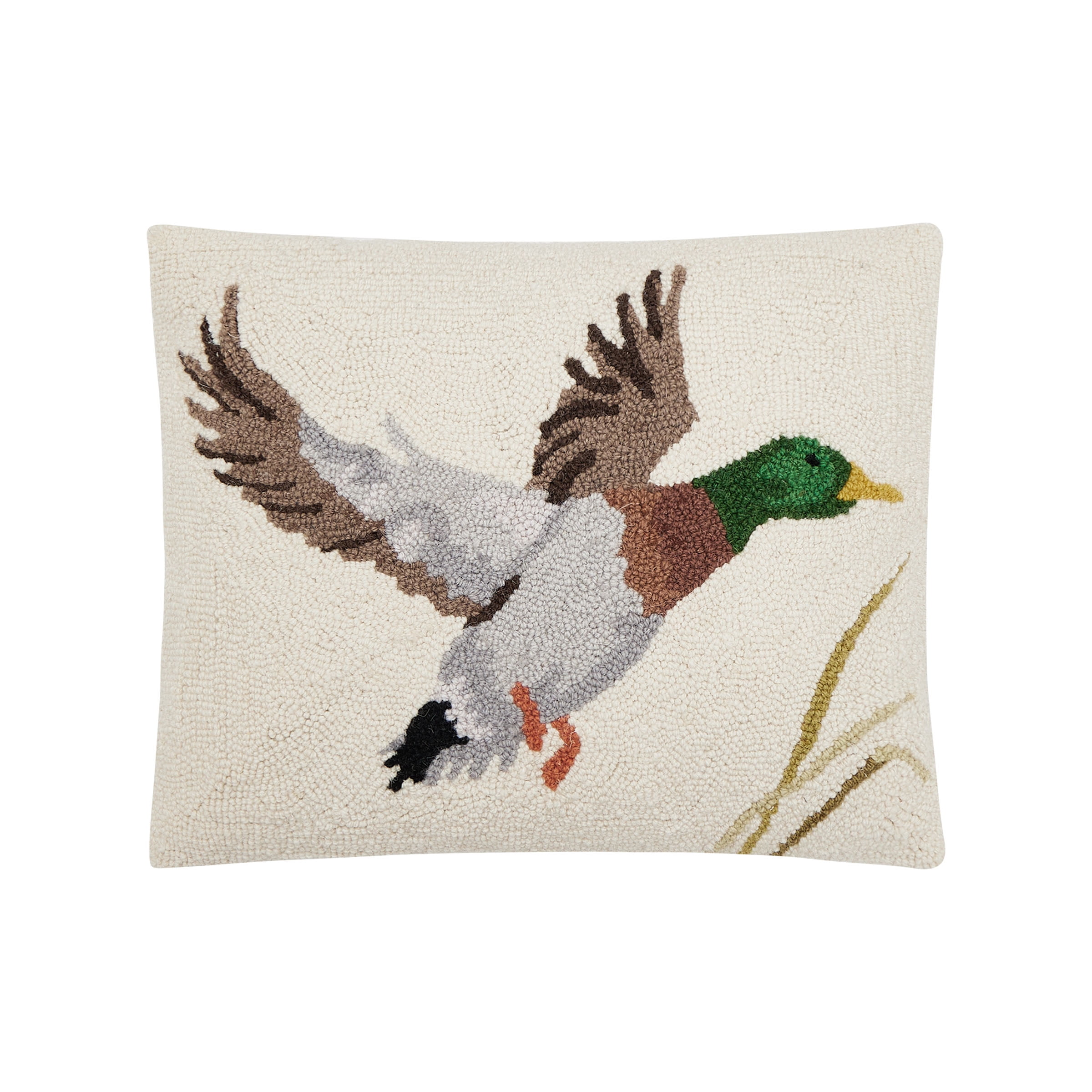 Makers Collective Camp Wandawega Mallard Cream Hooked Bed Pillow