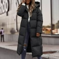 thumbnail image 2 of Winter Jackets for Women Women Long Puffy Coat Winter Warm Hooded Down Jacket With Knee Length Insulated Outerwear For Cold Weather Winter Coats for Women, 2 of 4