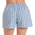thumbnail image 3 of Just Love Women’s Cotton Pajama Shorts- Sleep & Lounge Boxer PJs. (Gingham Check Blue, 1X), 3 of 3