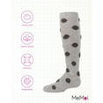 thumbnail image 6 of MeMoi Fun & Fuzzy Girls Polka Dot Cotton Blend Knee Socks - Girls - Female, 8, Light Gray, 6 of 7