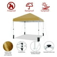 thumbnail image 6 of 10x10FT Pop-Up Canopy Tent with Wheeled Carry Bag & Weight Bags, Instant Portable Outdoor Shelter, Waterproof & UV Protected, Adjustable Height, Tan for Parties, Events & Patio, 6 of 8