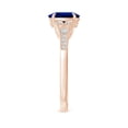 thumbnail image 3 of ANGARA Lab Grown 1.55 Ct Aeon Sapphire Engagement Ring with Milgrain for Women in 14K Rose Gold (Size-8x6mm) | September Birthstone, Anniversary, Jewelry Gift for Women | Lab-Grown Blue Sapphire Ring, 3 of 8