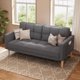 thumbnail image 2 of 67" Sofa Couch,2 or 3 Seater Sofa with Comfort Back Pillows, Deep Seat and Solid Wood Legs,Loveseat Futon Couch for Living Rooms My Lux Decor Round, 2 of 8