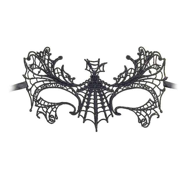 Masquerade Party Mask Plastic Black With Rhinestone Detail For Halloween Ball Prom Costume Accessory 6.3 X 9.45 Inches Style A Black