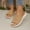 Yellow, variant on Open Toe Sandals Slip-On platform sandals for Women Espadrilles Medium Arch Flat Heel Platform Slip-Resistant platform sandals Arch Support