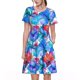 thumbnail image 1 of Easygdp Bright Flowers para Vestido Transpirable de Mujer, Vestido Suelto de Manga Corta con Pliegues y Bolsillos para el Verano, 1 of 6