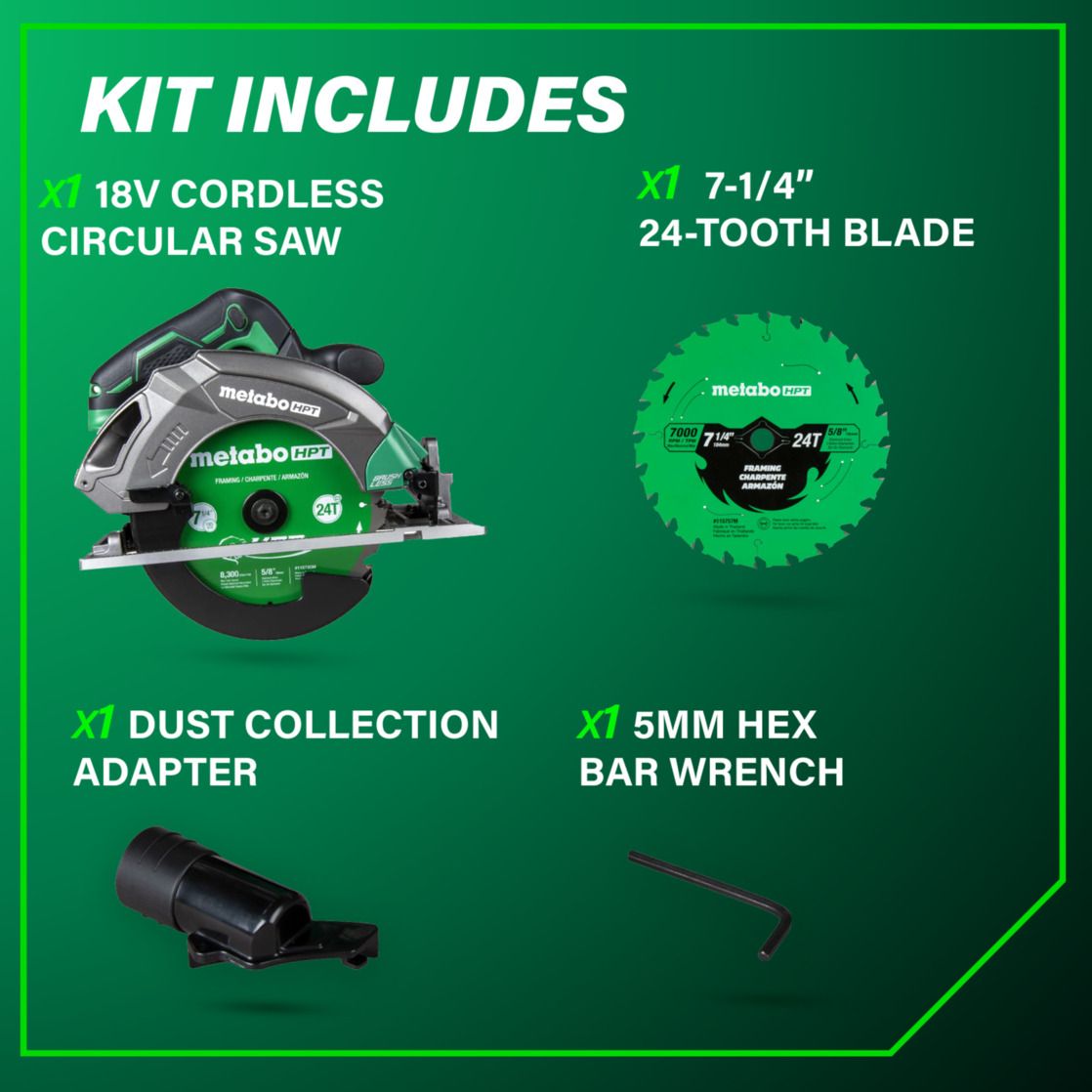 Metabo HPT 18V 7-1/4" Circular Saw Tool Only photo 5