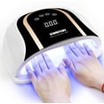 thumbnail image 1 of 120W UV LED Nail Lamp, Faster Nail Dryer for Gel Polish with 4 Timer Setting, Professional Gel Nail UV Light for Two Hand Curing Lamp with 54 Pcs Light Bead Auto Sensor Nail Machine, 1 of 7