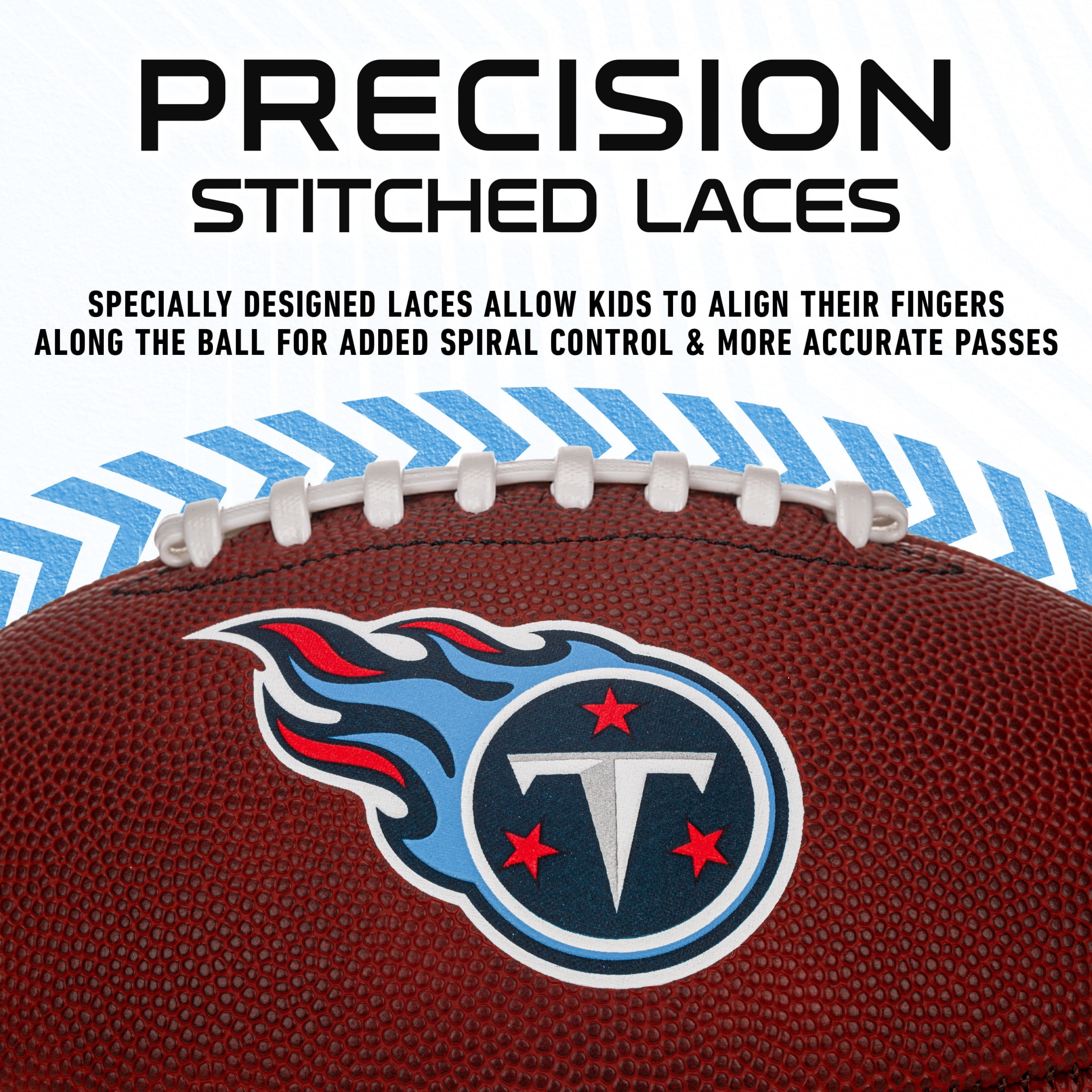 Franklin Sports NFL Tennessee Titans Football - Youth Junior Size Football for Kids - Official NFL Team Logo + Colors Youth Football - Kids NFL Fan Shop Football