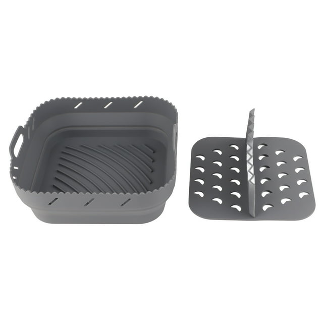 Square Silicone Baking Pan with Silicone Mat Pan Multipurpose Tray for Kitchen Cooking