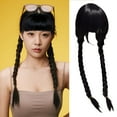 thumbnail image 2 of Desertasis wigs human hair glueless wigs human hair pre plucked pre cut Wig Wig Black Double Ponytail Wig Wig Wig With Fringe For Adults Teens Women Girls Long Wig With Fringes Black One Size, 2 of 7