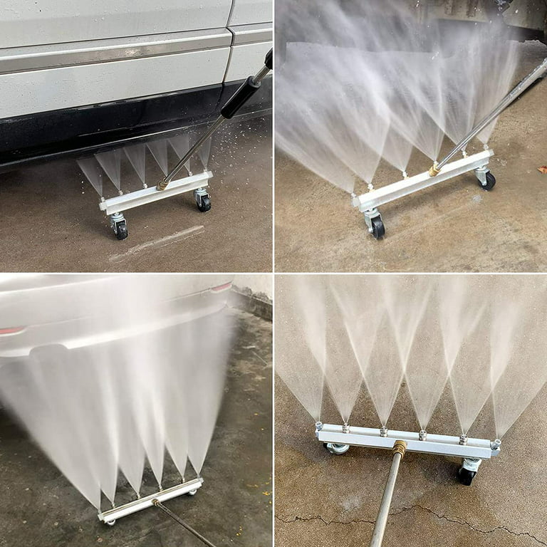 Pressure Washer Undercarriage Cleaner 16inch 1/4 Inch Quick Connect Power  Washer Underbody Dual-Function Car Wash Water Broom Color: Cleaner