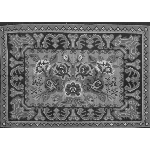 Ahgly Company Indoor Rectangle Persian Gray Traditional Area Rugs, 5' x 8'