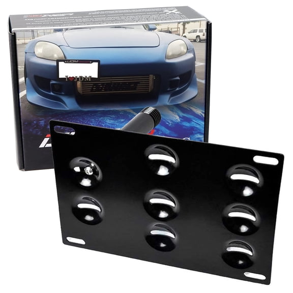 No Drill Front Bumper Tow Hook License Plate Mounting Bracket Adapter Kit For Honda S2000 AP1 AP2, 06-08 Honda FIT