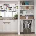 thumbnail image 5 of LALILO Kitchen Curtain Valance With Strokes And Splashes Rod Pocket Window Curtain 52"x 18" Set of 2, 5 of 5