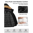 thumbnail image 6 of Wantdo Women's Plus Size Puffer Jacket Quilted Winter Coat Warm Hooded Winter Jacket Black 4X, 6 of 9