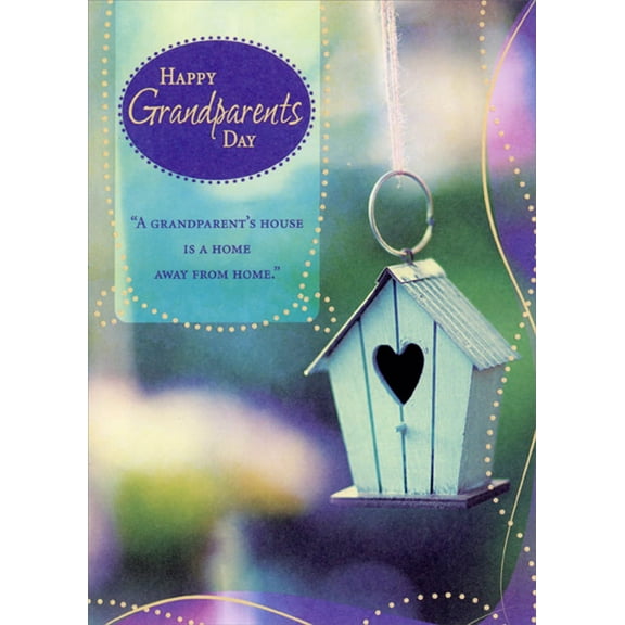 Designer Greetings Small Birdhouse with Heart Shaped Door Grandparent's Day Card