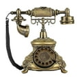 thumbnail image 2 of Teléfono antiguo perfecl estilo europeo con dial giratorio y cable, 2 of 8