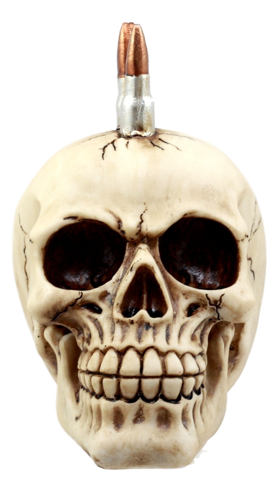 Skull With Bullet Mohican  Gothic Fantasy Punck Rocker 15cm  Gift