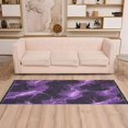 thumbnail image 6 of Bed Long Carpet Bed Rug 72x23.5In Indoor Non-Slip Durable Carpet Floor Mat Runner Rug Bedroom Hallway Carpet Machine Washable Purple River Pattern, 6 of 8