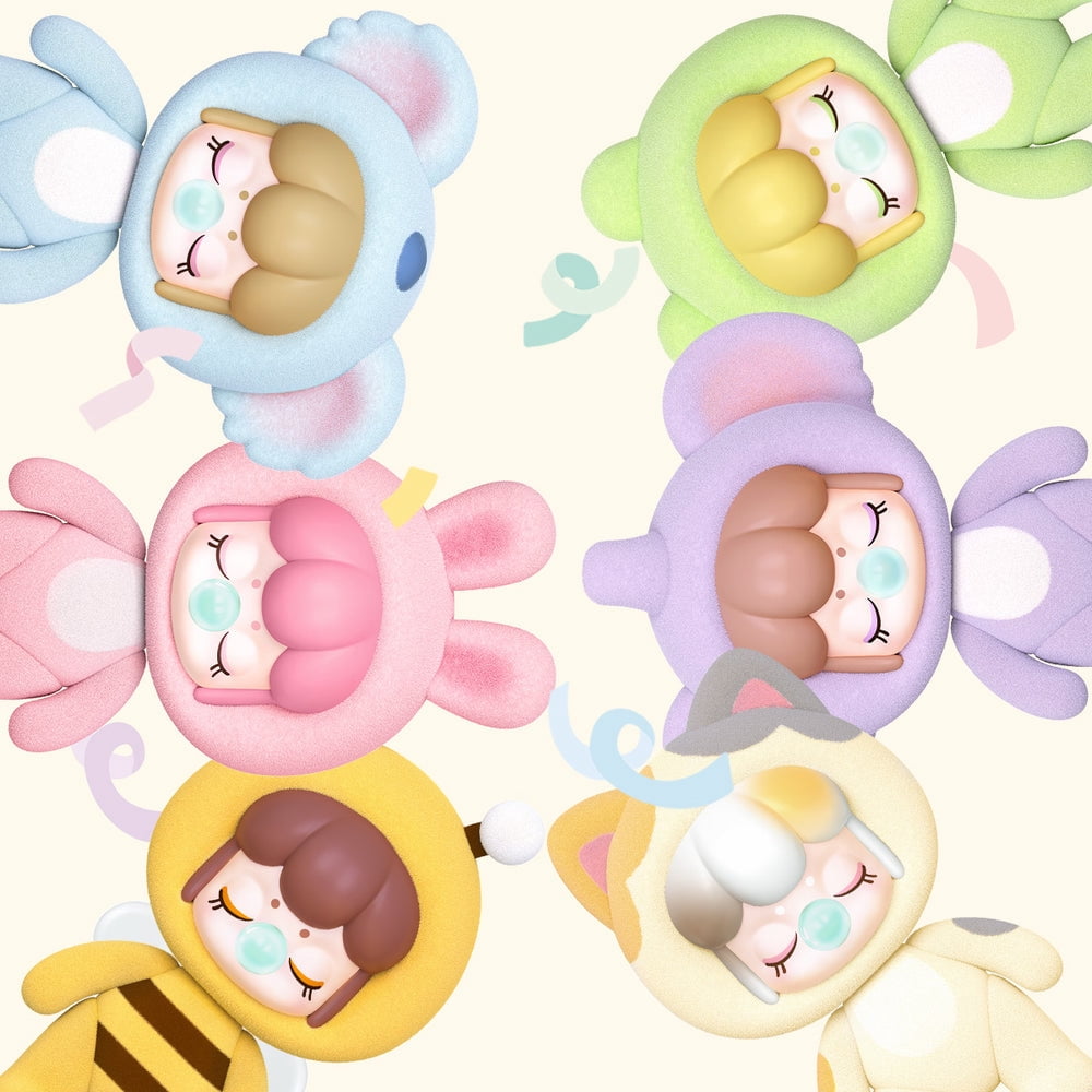 Rolife BabyNanci Fluffy Party 6Pcs Surprise Figure Dolls Blind Box Handmade Decoration Surprise Box Children's Christmas Gifts